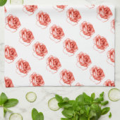 Pfirsichtee Rosen Küchentuch (Gefaltet)
