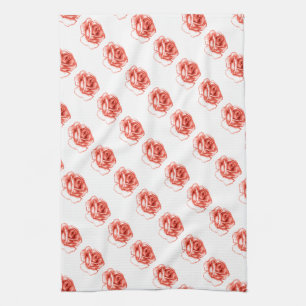 Pfirsichtee Rosen Küchentuch