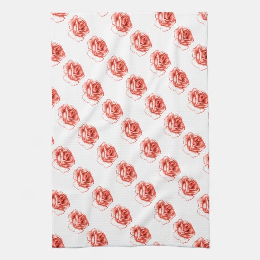Pfirsichtee Rosen Küchentuch (Vertikal)