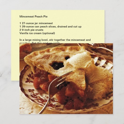 Pfirsichtorte Recia Postkarte (Vorne/Hinten)