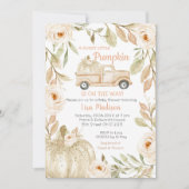 Pfirsichwagen Pfirsichdusche Einladung (Vorderseite)