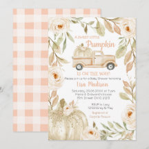 Pfirsichwagen Pfirsichdusche Einladung