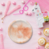 PfirsichWatercolor bewölkt abstraktes Pappteller (Party)