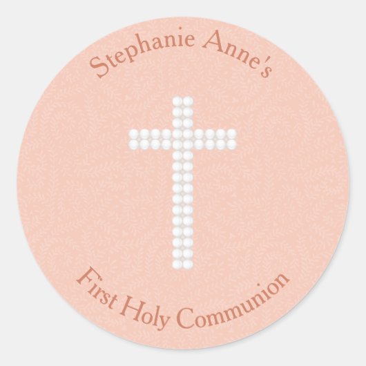 Pfirsichweine und -streifen runder aufkleber (Vorderseite)