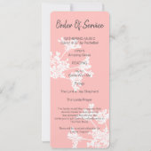 Pfirsichweiße Blumenfeier Lebensfotokarte Einladung (Rückseite)