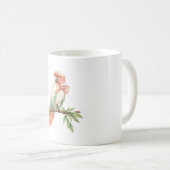 Pfirsichweißer Minzpapagei Vogel Kaffeetasse (VorderseiteRechts)