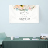 Pfirsichweißes und rosafarbenes Brautparty Banner (Messeveranstaltung)