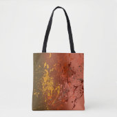 Pfirsichwirbel: Abstrakte Spritzkunst Tasche (Vorderseite)