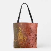 Pfirsichwirbel: Abstrakte Spritzkunst Tasche (Rückseite)