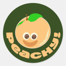 Pfirsichzeit macht Spaß Cartoon Süße