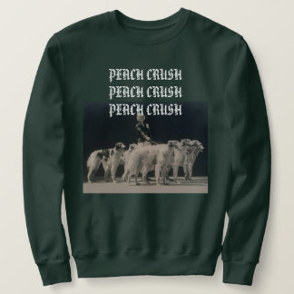 Pfirsichzerstampfung Borzoi-Sweatshirt Sweatshirt