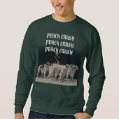 Pfirsichzerstampfung Borzoi-Sweatshirt Sweatshirt (Vorderseite)