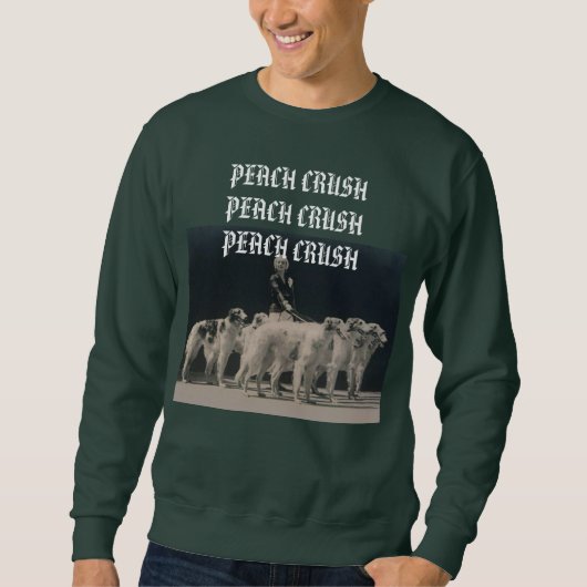 Pfirsichzerstampfung Borzoi-Sweatshirt Sweatshirt (Vorderseite)