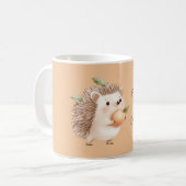 Pfirsig-Igel grüne Blätter Träume Kaffeetasse (Vorderseite Links)