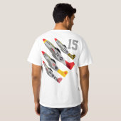 Pfive1 P-51 "15. Luftwaffe " T-Shirt (Schwarz voll)