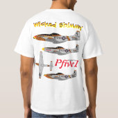 Pfive1 P-51 "böses Flattern" ANG T-Shirt (Rückseite)