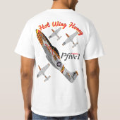 Pfive1 P-51 "heißer Flügel-Honig " T-Shirt (Rückseite)