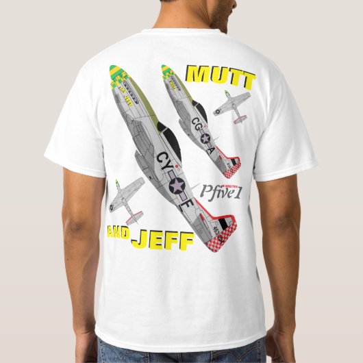 Pfive1 P-51 "Köter und Jeff" 3. kundschaftende T-Shirt (Rückseite)