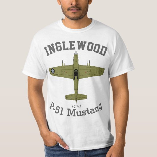 Pfive1 P-51 Mustang Inglewood T-Shirt (Vorderseite)