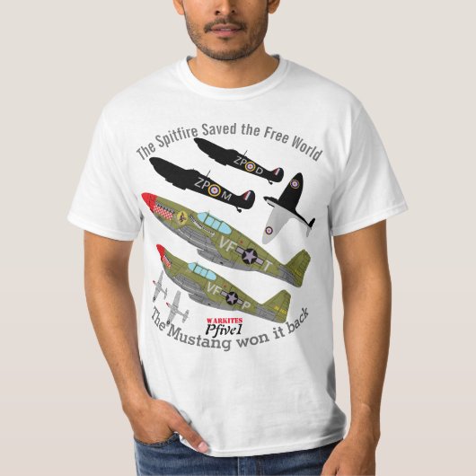 Pfive1 Spitfire P-51 Gewinner T-Shirt (Vorderseite)
