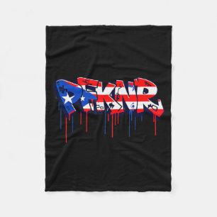 Pfknr Puerto Rico-Flagge Graffiti Coquí Erbe Fleecedecke