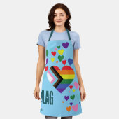 PFLAG All-Over Print Schürze für hellen Hintergrun (Getragen)