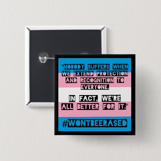 PFLAG OKC #WontBeErased Knopf Button (Vorne & Hinten)