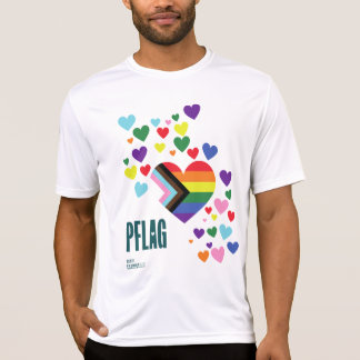 PFLAG Pride Shirt Sport-Tek weißer Hintergrund