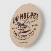 Pflänzchen Sie nicht die fließenden Kühe Yellowsto Große Wanduhr (Winkel)