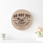 Pflänzchen Sie nicht die fließenden Kühe Yellowsto Große Wanduhr (Zuhause)