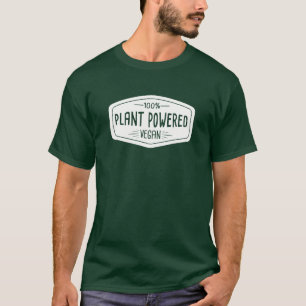 Pflanze 100% angetriebenes veganes lustiges T-Shirt