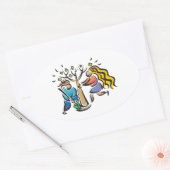 Pflanze A Baum Ovaler Aufkleber (Umschlag)