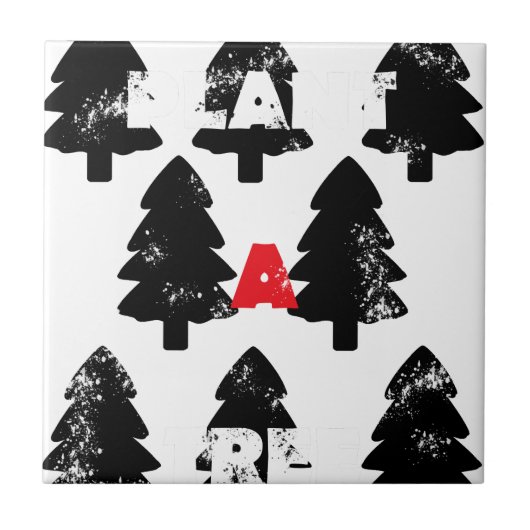 Pflanze A Baummuster Fliese (Vorderseite)