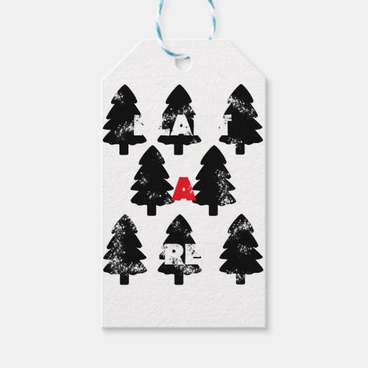 Pflanze A Baummuster Geschenkanhänger (Vorderseite)