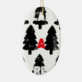 Pflanze A Baummuster Keramik Ornament (Rechts)