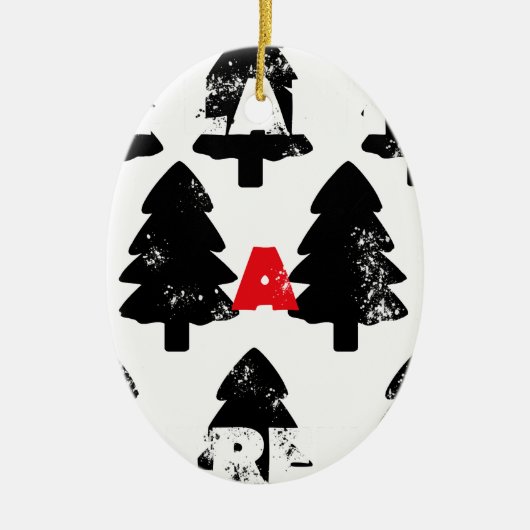 Pflanze A Baummuster Keramik Ornament (Vorne)