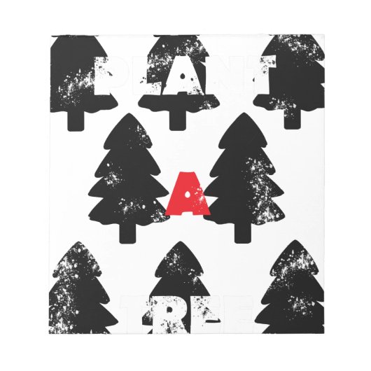 Pflanze A Baummuster Notizblock (Vorderseite)