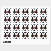 Pflanze A Baummuster Quadratischer Aufkleber (Blatt)
