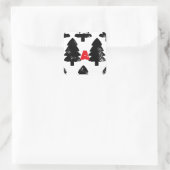 Pflanze A Baummuster Quadratischer Aufkleber (Tasche)