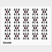 Pflanze A Baummuster Quadratischer Aufkleber (Blatt)