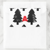 Pflanze A Baummuster Rechteckiger Aufkleber (Tasche)