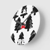 Pflanze A Baummuster Runde Wanduhr (Winkel)