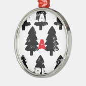 Pflanze A Baummuster Silbernes Ornament (Links)
