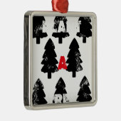 Pflanze A Baummuster Silbernes Ornament (Rechts)