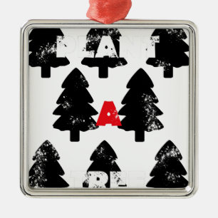 Pflanze A Baummuster Silbernes Ornament