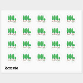 Pflanze a Tree - Arbor Day Runder Aufkleber (Blatt)