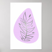 Pflanze Abstrakte Linie Art Poster (Vorne)