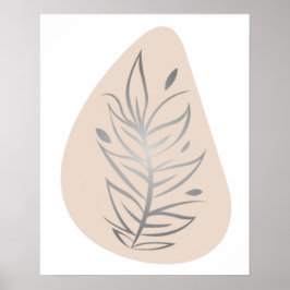 Pflanze Abstrakte Linie Art Poster