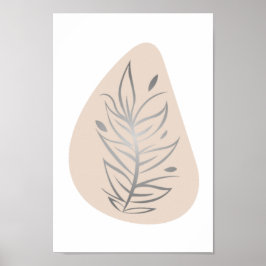 Pflanze Abstrakte Linie Art Poster