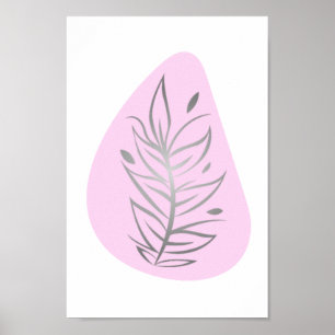 Pflanze Abstrakte Linie Art Poster